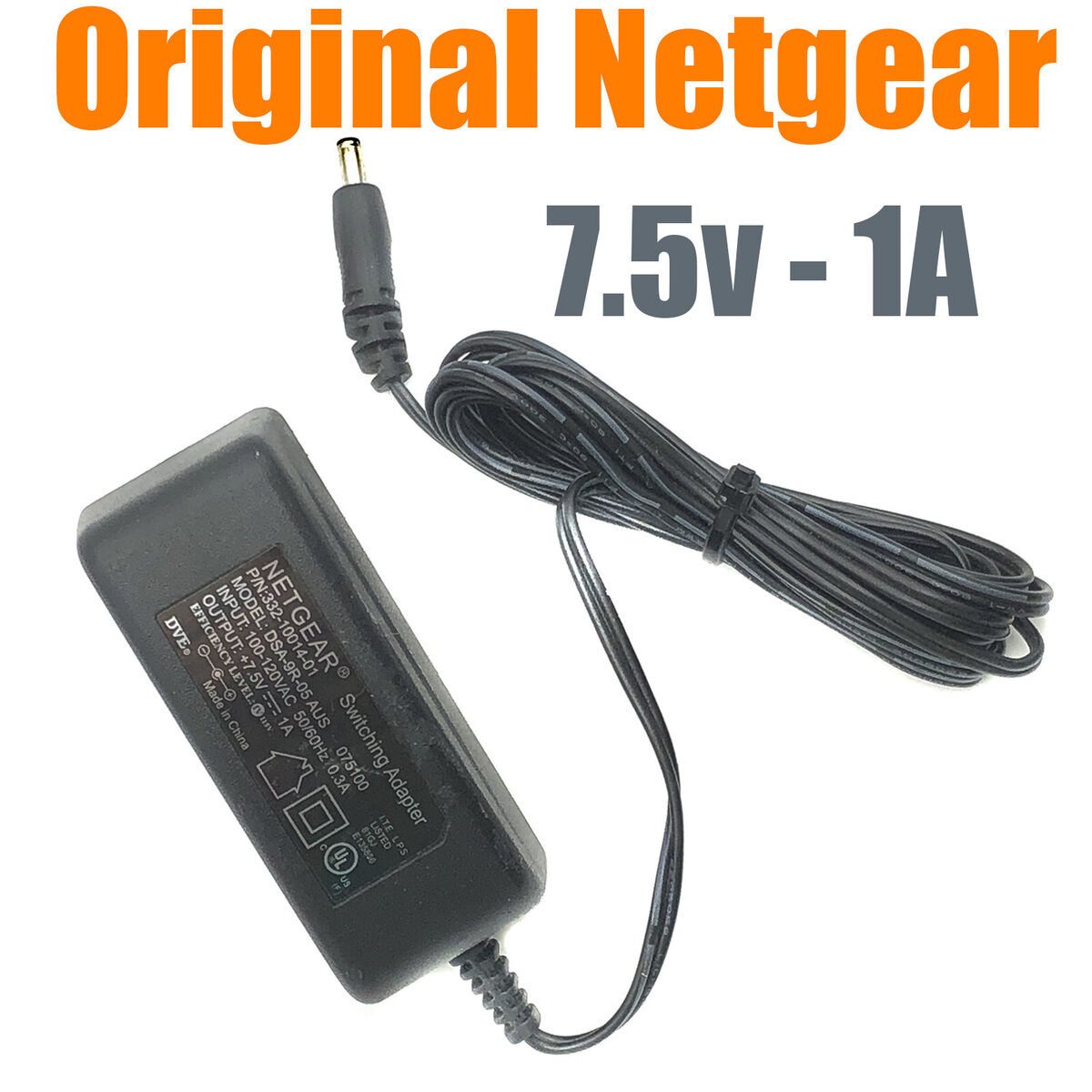 *Brand NEW*Genuine Netgear Switching 7.5V 1A AC Adapter DSA-9R-05 AUS 332-10014-01 Power Supply - Click Image to Close